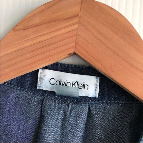 🆕 Calvin Klein Blue Denim Jumpsuit size 6 NWT - Picture 4 of 11